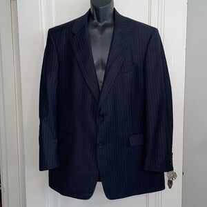 Daniel Cremiuex Collection black pin striped wool jacket/blazer